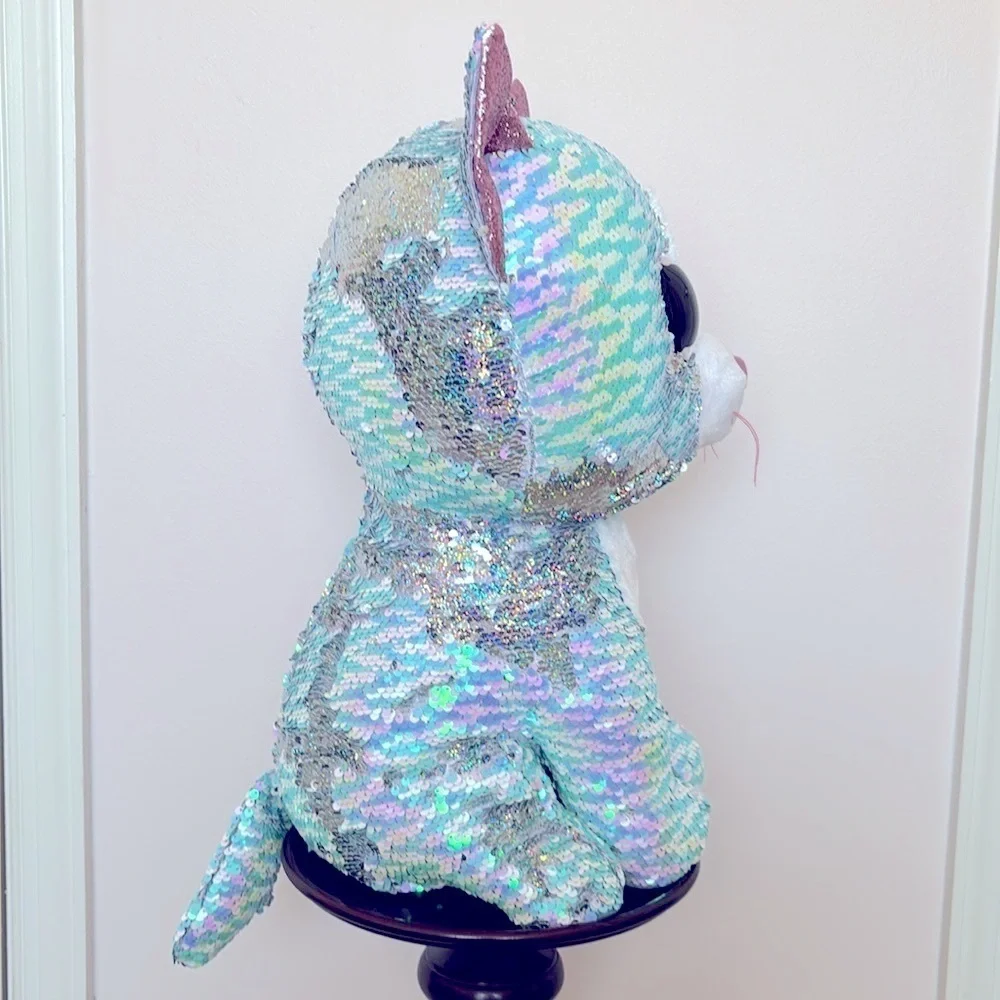 Brand New Ty Flippables Whimsy the Cat Sequins Large 16